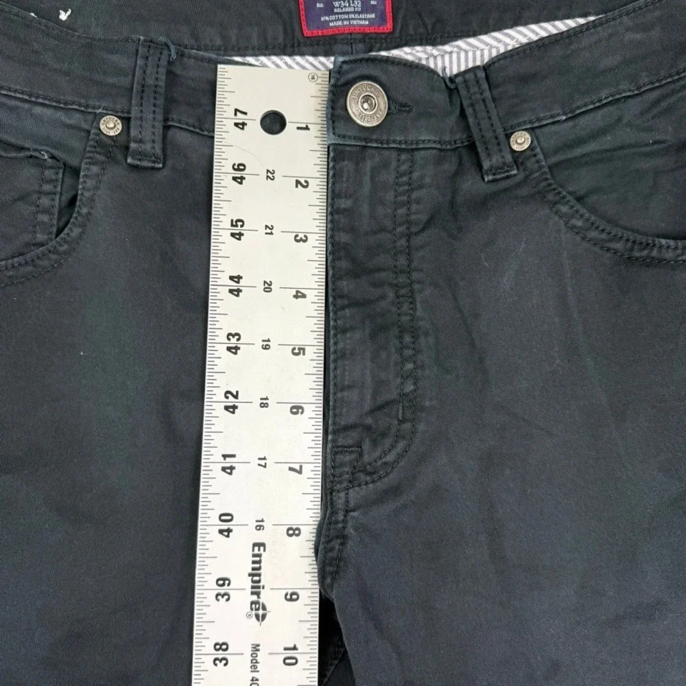 UNTUCKit Don Santiago Relaxed Fit Black Cotton Elastane Men's Jeans W34 L32‎